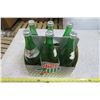 Image 1 : 6 Vintage 750ml Diet 7-Up Bottles in Cardboard Diet 7-Up Carry Case