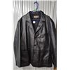 Image 5 : “Group 5” Canadian Men’s Black Leather Coat, Size Large