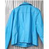 Image 6 : “New Trend” Medium Turquoise Leather Ladies Coat