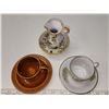 Image 2 : Made in Italy Small Pitcher and Bowl, Two Demi-Tasse Cups and Saucers