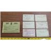 Image 1 : (6) Commissary Tickets 1920-30s with Ration Book 2 (Rosthern)