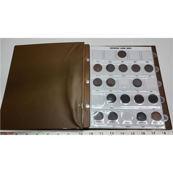 Lot of 39 Canadian Large Cents. Includes 1859 Narrow 9, 1876H, 1881H, 1882H, 1884, 1886, 1887, 1888,