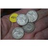 Image 4 : Four silver Canada quarters