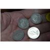 Image 3 : Four silver Canada quarters