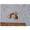 Image 2 : Dainty pair vintage Cameo Earrings back is stamped 1/20 12 KT