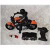 Image 1 : Harley Davidson Bike, rider with moveable head and arms plus accessories