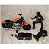 Image 2 : Harley Davidson Bike, rider with moveable head and arms plus accessories