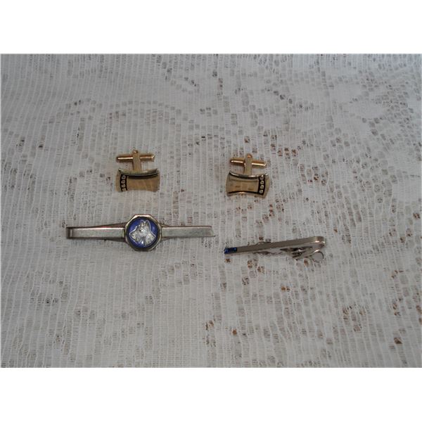 Men's Jewelry Items  Scottie Dog 1920's  Smaller tie clip signed Hickock