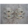 Image 3 : Set of 4 bone china teacups by Royal London numbered ruffle edge and gold trim