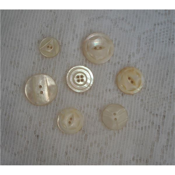 Antique Carved Shell Buttons