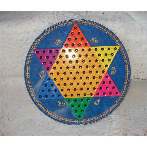 Chinese Checkers game with marbles and unopened chess/checkers game pieces