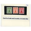 Image 1 : Nazi era eagle and swastika stamps, 5, 8, 12 pfg - mint