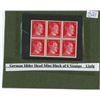 Image 1 : German Hitler head, block of 6 stamps, 12 pfg - mint