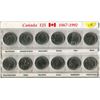 Image 2 : Canada 125 1867-1992, Canada 2000 25C Coins