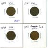 Image 1 : 1929, 1930, 1934, 1935 us one cent