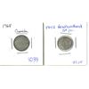 Image 1 : 1942 newfoundland 5 cents + 1968 silver 5 cents