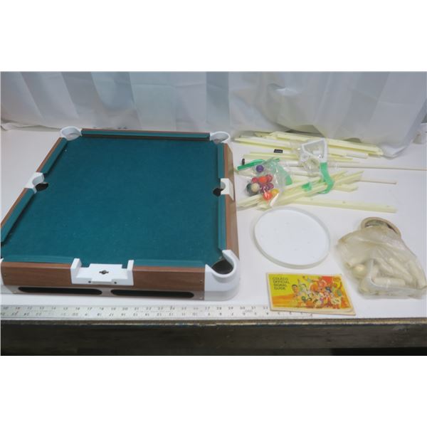 Double Skittles billiards/bowling game