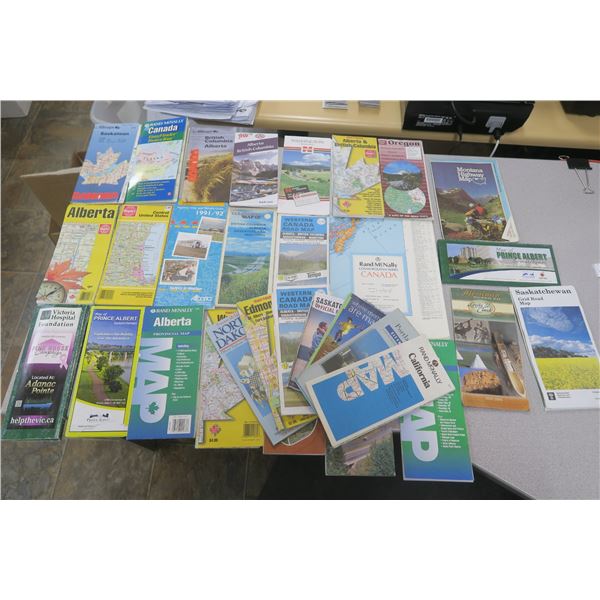 lot of assorted maps