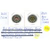 Image 1 : Two collectible Canada $2.00 Two Dollar coins - Bil Reid 'Haida Grizzly Bear' color and non color