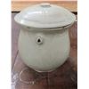 Image 2 : Bean Crock with lid - no handle (lid has crack & small chips)