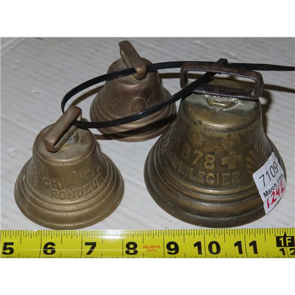 Set of 3 1878 bells