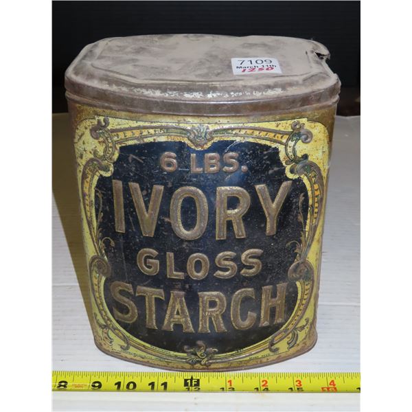 "Ivory Gloss Starch" Can