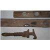 Image 2 : Antique tools: 2 Levels, & 1 wagon wheel wrench