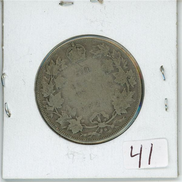 1929 Canadian 50 cent coin