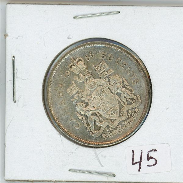 1966 Canadian 50 cent coin