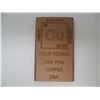 Image 1 : HALF POUND COPPER BAR  .999 FINE
