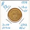 Image 1 : 1898 SOUTH AFRICA GOLD 1 POND COIN - .2352 Actual Gold Weight