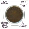 Image 1 : 1852 Quebec Bank 1/2 penny