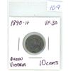 Image 1 : 1890-H Queen Victoria ten cents