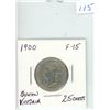 Image 1 : 1900 Queen Victoria 25 cents