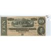 Image 1 : 1864 almost uncirculated Confederate 10 dollar bill