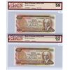 Image 1 : Lot of 2 - 1975 Consecutive graded 100 dollar bills