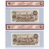 Image 2 : Lot of 2 - 1975 Consecutive graded 100 dollar bills