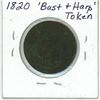 Image 2 : 1820 'Bust & Harp' Token