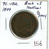Image 1 : 1844 Bank of Montreal Half Penny Token PC-1B2