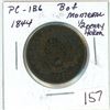 Image 1 : 1844 Bank of Montreal Half Penny Token PC-1B6