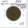 Image 1 : 1857 P.E.I. 'Self Government & Free Trade' Token PE-7C1