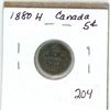 Image 1 : 1880H Canada Silver 5¢