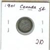 Image 1 : 1901 Canada Silver 5¢