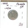 Image 1 : 1902H LH/SH Canada Silver 5¢