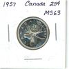 Image 2 : 1957 Canada Silver 25¢
