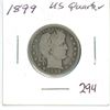 Image 1 : 1899 USA Silver Quarter Dollar