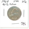 Image 1 : 1964 USA Silver Quarter Dollar