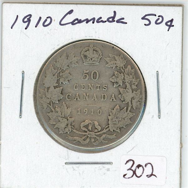 1910 Canada Silver 50¢