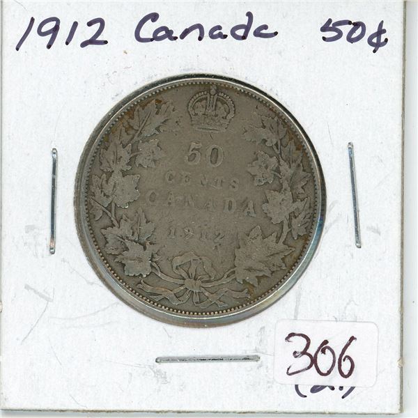 1912 Canada Silver 50¢ (2.)