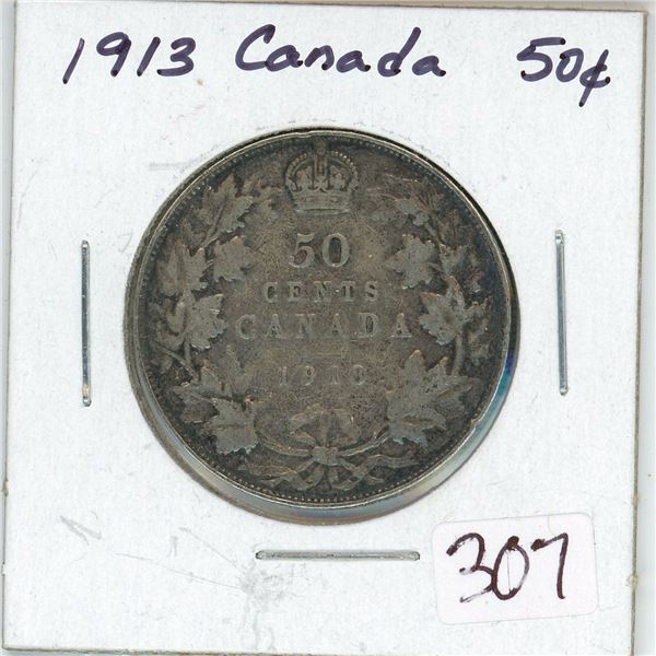 1913 Canada Silver 50¢